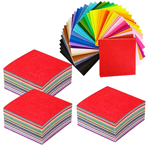 60 Farben Filzstoff, Polyester Felt Fabric Basteln Farbig Filz Blätter Filzplatten Filzbögen zum Basteln Nähen DIY Handwerk für Kinder Vliesstoff Filzuntersetzer Patchwork Manual Decoration.
