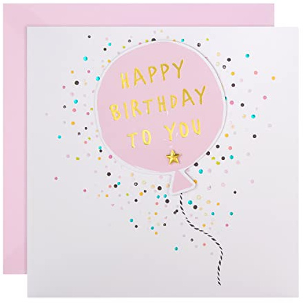 Hallmark Tarjeta de cumpleaños, diseño de globo con efecto 3D