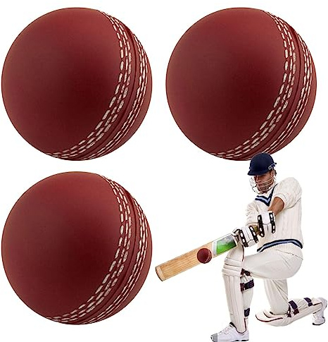 Aznever Palla da Cricket - Palline Sportive da Cricket - Palline da Allenamento per Club Portatili Cucite a Mano, Palla da Cricket da Allenamento Morbida per Principianti, Competizione, Gioco