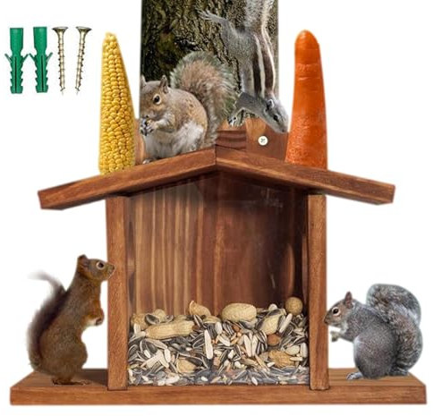 Mangiatoia per Scoiattoli Pratica in Legno