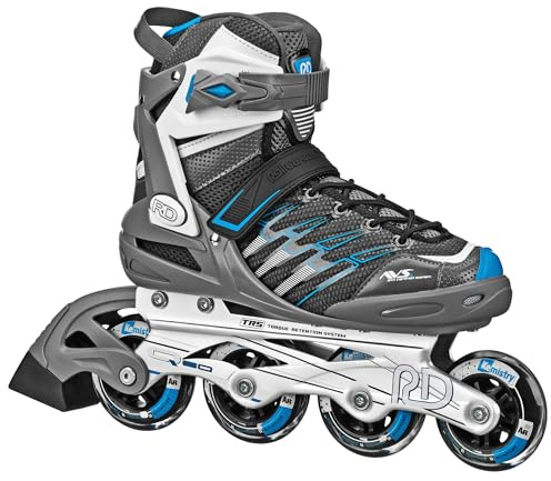 Roller Derby AERIO Q-60 Women's Inline Skates, Gray/White/Blue, Size 8