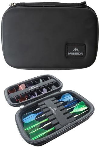 Mission | Force 90 | Eva Case | Schwarz | Starker Schutz | Darttasche/Aufbewahrungsetui