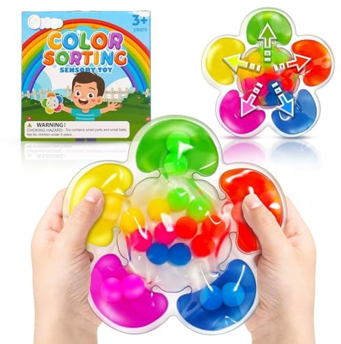 Colour Sorting Toys for Toddlers 1-6 Year Old Sensory Toys for Autism Fidget Toy for Kids Boys Girls Educational Fine Motor Skills Toys for Travel Home, Montessori Toys for 1 2 3 Year Old
