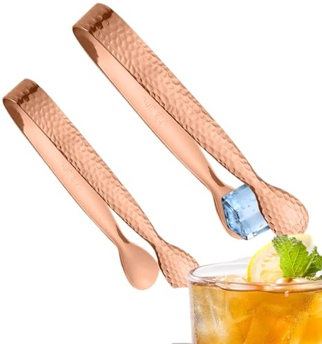 WJnflQN Pinze per ghiaccio, in acciaio inox, per afferrare il ghiaccio, pinze per cocktail in metallo, per fette di limone, gelatina, casa, barista, bevitore di tè, panettiere, ristoranti, hotel, club