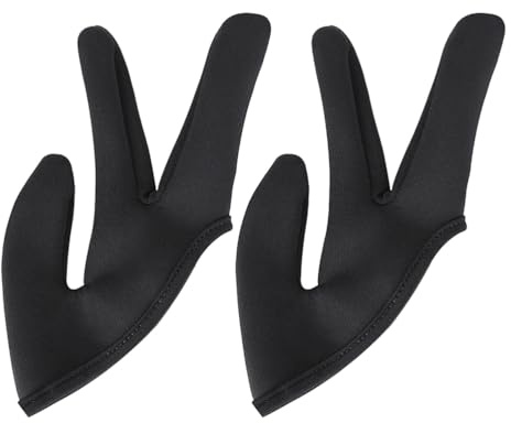FRCOLOR 2piezas Kit de Permanente de Tres Dedos Guantes Resistentes al Calor para Peluquerías Antideslizantes y Ligeros para Rizar Alisar y Teñir el Cabello Casa
