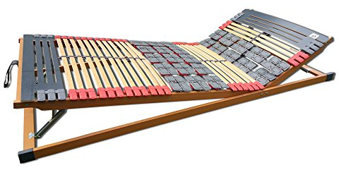 FMP | 7 Zonen Teller-Leisten Lattenrost Rhodos | Komfort | 140x190 cm | Kopf- und Fußteil verstellbar | TÜV/GS Zertifiziert | fertig montiert