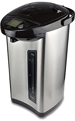 Addis Thermo Pot Instant Thermal Hot Water Boiler Dispenser, 5 Litre, Stainless Steel/Black