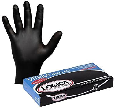 LOGICA PROFESSIONAL GUANTI MONOUSO IN VINILE E NITRILE 5 GR SENZA POLVERE MASSIMA RESISTENZA 1 PZ (GUANTI VITRIL5 TAGLIA L-8)