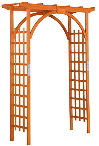 Yaheetech 85in Wooden Garden Trellis Horticulture Garden Arch Arbor for Climbing Planting Plant Stand in Garden Yard Outdoor, Brown