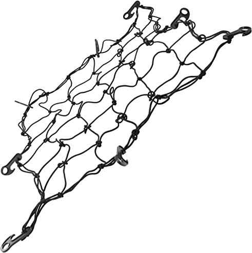 AERZETIX - C59743 - Red Malla de protección elástica de Equipaje 90x90cm con 8 Ganchos - Color Negro - Tensor araña - para Maletero Coche Bicicleta Motocicleta vehículos - en Polipropileno