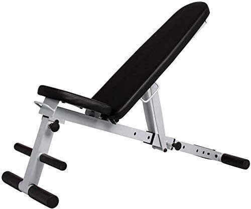 Banc De Musculation Bancs De Gymnastique À Domicile Banc D'Haltères Banc De Musculation Plat Réglable À 90 °, Banc De Musculation Réglable À La Maison, Planche Sit-Up Réglable, Banc D'Équipement De F