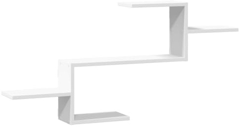 vidaXL Estante de Pared Madera de ingeniería Blanco 104x15x49 cm, Estante Flotante, Estante Flotante de Pared, Estante de exhibición de Pared