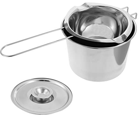 Garneck Pentola Per Sciogliere Il Burro Utensile Riscaldante Pentola Per Fonduta Di Cioccolato in Acciaio Inossidabile Non Da Pulire