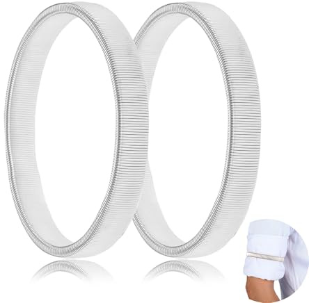 WQEDVN Shirt Sleeve Holders, Sleeve Garters Women, Shirt Armbands, for Office Workers/Waiters/Bar Staff(White)