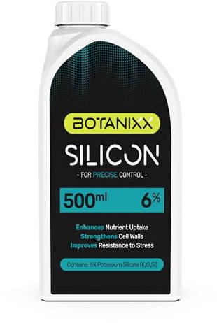 Botanixx Silicon 500ml – Premium Grade Liquid Plant Additive with 6% Potassium Silicate. Strengthens Cell Walls & Improves Plant Structure, Growth & Stress Resistance. Perfect for All Growing Media