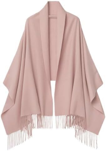 CLELLA Kaschmir Schal Damen mit Quasten Weiche Großer Deckenschal Mehrweg (Hell-Pink)