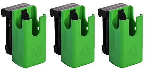 Ghost Kit 3 Porta Caricatori per Tiro Dinamico Sportivo | 3 x PortaCaricatore Universale 360° Hybrid in ABS con Clip Rotativa | per Caricatori Bifilari ad Alta Capacità | Tiratori Destri o Mancini