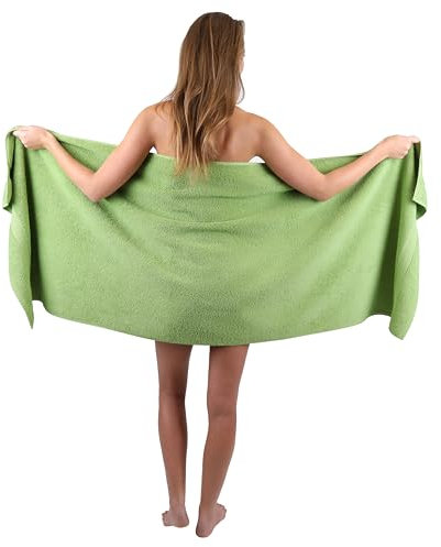 Betz Saunatuch XXL Badetuch Liegetuch Strandlaken Saunahandtuch Premium Frottee 100% Baumwolle Größe 70 x 200 cm Farbe apfelgrün