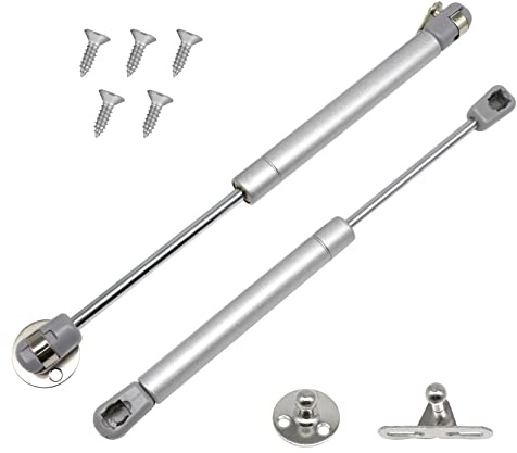 GothicBride Lot de 2 Verin a Gaz, 100N/10 kg Verin Meuble Ressort Amortisseurs à Gaz, Charnières à Fermeture Douce, Verin Hydraulique Verin Placard pour Armoires Cuisine(2, 100N)