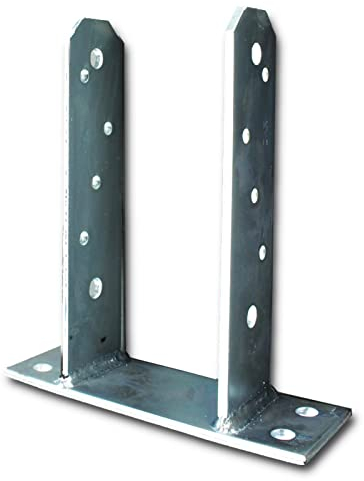 BRESKO U-Pfostenträger verzinkt Stützenfuß Pfostenschuh Pfostenanker Pfostenfuß Typ TT (71x200 mm)