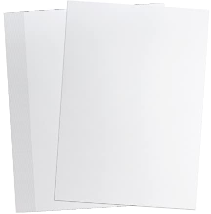 40 Blatt - 350g Papier A4 Tonkarton Weiß, Dickes Papier 21 x 29,7 cm, Fotokarton feste Bastelpappe für Cardboard und Scrapbooking