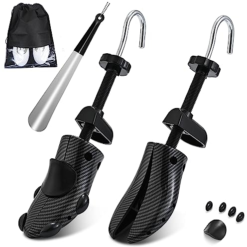 JJDPARTS Schuhspanner Herren und Damen, 4-Wege Schuhdehner, Schuhweiter für Einstellbare Länge und Breite mit Schuhlöffel (Für Männer EU Größe 36.5-41 und Frauen EU Größe 40-44, Schwarz)