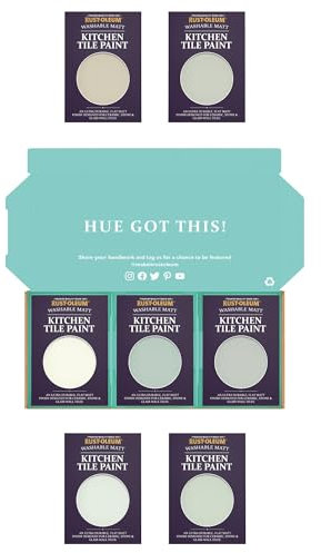 Rust-Oleum Kitchen Wall Tile Paint in Matt Finish – Fresh Greens Tester Box