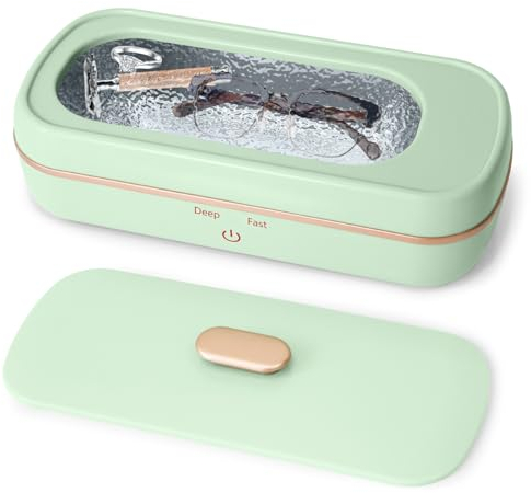 SOARFLY 420ML Limpiador Ultrasonidos, 48000 Hz Ultrasonidos Limpieza, Dispositivo de Limpiador Ultrasónico con 2 Funciones de Tiempo, Para anillos, aretes, relojes, dentaduras postizas