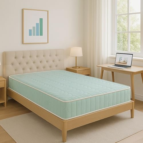 King of Dreams 80x200 cm Ressorts ensaches + 5 cm Memoire de Forme 60 Kg/m3 - Matelas Luxe Aloe Hauteur +/- 18 cm - Accueil Moelleux - Soutien Tres Ferme - 5 Zones de Confort - Hypoallergenique