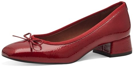 Tamaris Escarpins à Talon Bloc pour Femme, Rouge, 38 EU