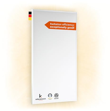 Infrared Space Heater 600W - suited for 86-142ft² - energy efficient electric heating - wall-mounted - warms up quickly - over-heating protection - silent - carefree - pleasant warmth