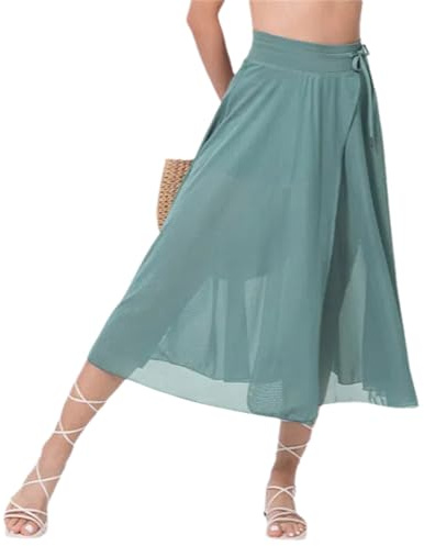 tinetill Donna Estiva Gonna Vita Alta Maxi A Line Gonna Tulle Gonna Casual Matita da Spiaggia