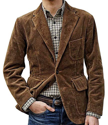 Chaqueta de pana para hombre otoño invierno blazer traje para hombre chaqueta elegante gruesa y cálida chaqueta deportiva cómoda abrigo disco vintage invierno