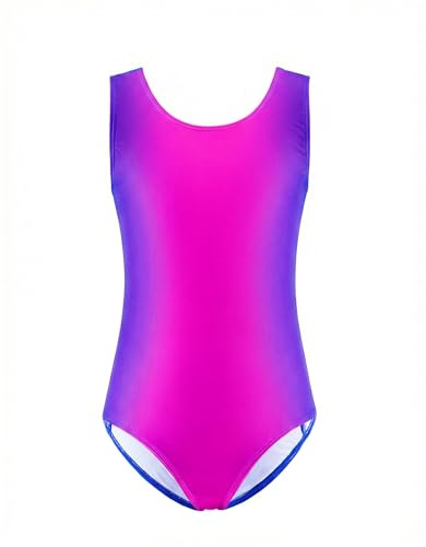 Arshiner Maillot de Bain Fille Pente Élastique Hawaïen Plage Swimsuit Enfant Sport Maillot Une Pièce Mode Confort Swimsuit de Bain Une Pièce pour Filles Violet 10-11 Ans