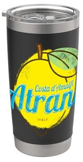Limone Atrani Costa d'Amalfi Italia Costiera Amalfitana Bicchiere termico in acciaio inox doppia parete