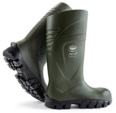 Stivali di securezza Invernali robusti da Uomo, Tappo di Sicurezza y Sole Senza Metallo, Fino a -40 Gradi per Piedi Caldi, Suola Antiscivolo, Verde, EU 42