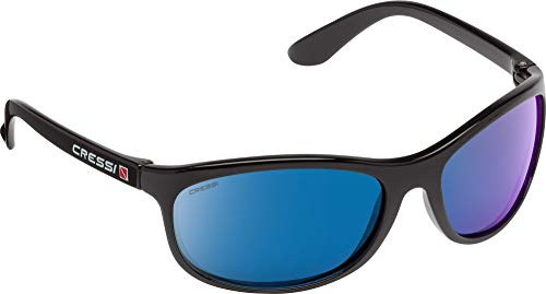 Cressi Rocker Floating Sunglasses Black Mirrored Lens Blue