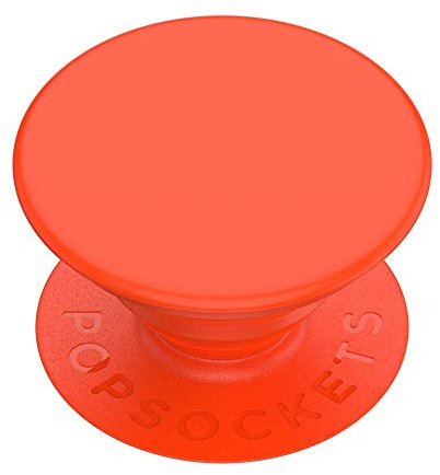 PopSockets PopGrip - Hopfällbar Stativ och Grepp för Smartphone och Surfplatta med en Swappable PopTop - Orange