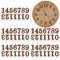 75 Stück Hölzerne Nummern in 5 Sets, Holz Arabische Uhr Zahlen mit Klebstoff für Uhr DIY Dekoration (Retro Farbe)