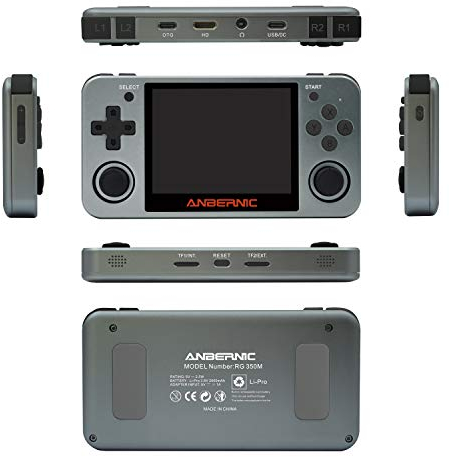 KINMRIS RG350M 3.5'' IPS Screen Handheld Game Player Aluminum Alloy Video Music Pocket Retro Games Console HD TV Gaming Box