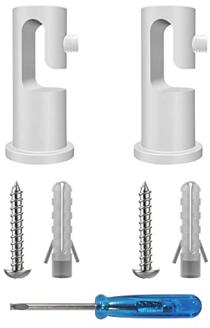 OASHISU 2 Stück Wand- und Deckenpins Aufputz-Kabelhalter für Lampe, Textilkabel Kabelhalter als Deckenbefestigung Kabelhalterungen Wandhalterungen Deckenhalterungen DIY mit Schrauben und Dübeln Weiß