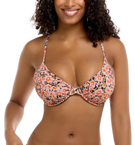 Body Glove Women's Solo Underwire D, Dd, E, F Cup Bikini Top Swimsuit, Mademoiselle Floral, E