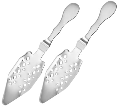 Cabilock 2 Piezas cuchara de absenta accesorio de absenta copas de absenta cucharas acero inoxidable anteojos colador gotero de absenta goteador de absenta exquisita familiar
