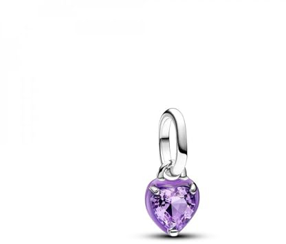 PANDORA ME Grünes Chakra-Herz Mini-Charm-Anhänger aus Sterling Silber mit künstlichem Kristall, Kompatibel ME und Moments Armbändern, 793042C04
