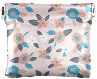 Konstblommor myntbörs för kvinnor klämbyte börs myntpåsar, Konstblommor, 4.3 x 3.7, Pressa