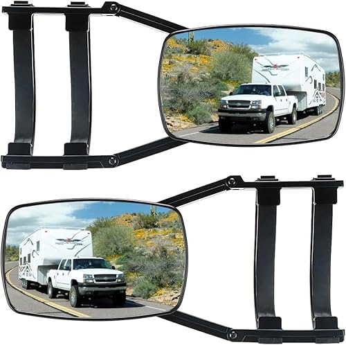 2 Stück Wohnwagen Spiegel Auto,Verstellbarer Zusatzspiegel Außenspiegel,Caravanspiegel,Wohnwagenspiegel,Wohnwagen spiegel auto für alle gängigen Fahrzeuge, Autos, Wohnwagen, Whnwagen
