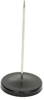 GETAJGHSD 2stücke Rechnungshalter Aus Verchromtem Gerader Schreibtischstab Mit Runder Basis Scheckspindelhalter Und Gerader Belegstab Für Organisation Als Bestellständer Für Restaurant