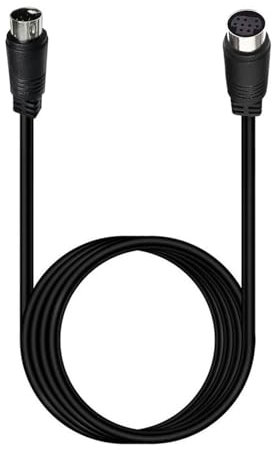 Wilgure Câble vidéo S de qualité supérieure 9 broches DIN mâle vers femelle - Câble vidéo S pour la surveillance du projecteur et des récepteurs vidéo