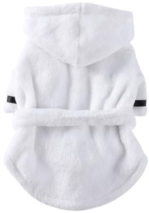 Happyyami Adorable Dog Bathrobe for Large Breed French Bulldog Pet Bath Towel Sleepwear Pajamas Soft Fabric