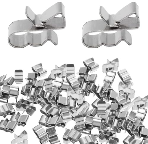 VZU 50 Stück Edelstahl Kabelklemmen 6mm Dicke, Trägerklemme PV Kabel Clip für Solaranlagen, Photovoltaik Kabelmanagement Montagezubehör, Anhänger Chassis Kabelhalter (50Stück)